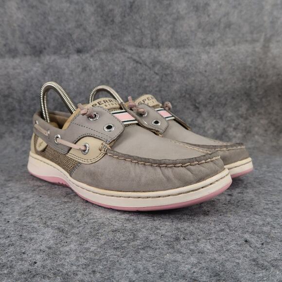Sperry Shoes Womens 6.5 Slip On Loafer Rainbowfish Moc Toe Leather Classic Grey - Picture 1 of 13